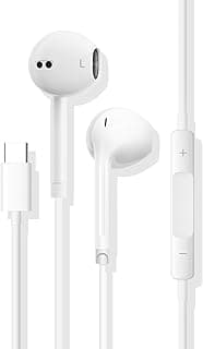 سماعات أذن USB نوع C لسامسانج جالاكسي S22 ألترا وS21 FE وS20 وA53، سماعات USB نوع C مع ميكروفون داخل الأذن، سماعات سلكية USB نوع C لآيباد برو 2021/2020 وبيكسل 3 و2