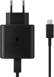 شاحن ثنائي [ 45 Watt ] ومنفذ USB C مع كابل تايب سي الي سي ابيض