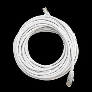 كابل شبكة إيثرنت Cat6 عالي السرعة، أبيض، بطول 10 متر، مع موصلات RJ45، لنقل البيانات عبر LAN