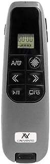 L’avvento MO997 | Wireless Presenter with Air Mouse | 2.4GHz Motion Sensor | Red Laser Pointer | LCD Display & 20m Range | Dark Silver