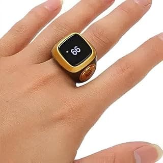 Digital Zikr Ring – High-tech prayer ring with integrated prayer alerts, OLED display showing time, and a dedicated button for easy zikr recitation.
