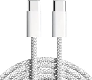 كابل شحن USB C إلى USB-C، شحن سريع 60W، مغطى بالنايلون، متوافق مع ايفون 15، ايباد، ايبود، سامسونج