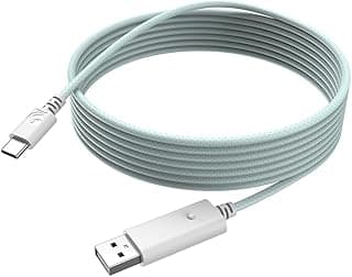 كابل USB-C لـ G7 SE, G7, T4 Kaleid (أبيض وسماوي)