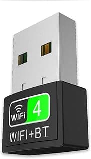 محول USB واي فاي وبلوتوث - مستقبل واي فاي وقطعة بلوتوث لاسلكية 2 في 1، يدعم ويندوز XP/ 7/8/8.1/10، ماك او اس للكمبيوتر المكتبي واللابتوب