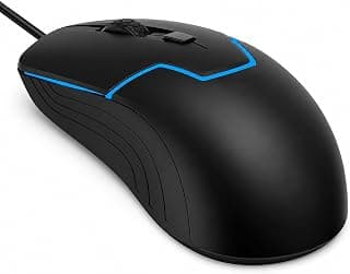 QUEST M100 Wired USB Gaming Mouse – Optical Sensor with Adjustable Resolution, Black