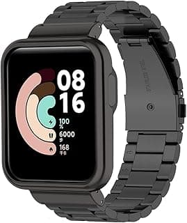 2in1 Stainless Steel Watch Band Strap With Metal Cover Magnetic For Xiaomi Mi Watch Lite/Redmi Watch Bracelet Frame Cover Protective Case Metal Watchband