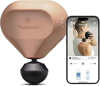 مسدس تدليك Theragun Mini - مسدس تدليك محمول للأنسجة العميقة، جهاز تدليك شخصي مدمج لتخفيف آلام العضلات في الرقبة والظهر والساق واليد والكتف والقدم (لون Desert Rose - 2.0)