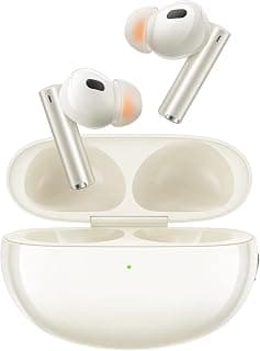 Buds Air 5 Pro Wireless Earbuds, Bluetooth 5.3 Active Noise Cancellation, 40H Playtime IPX5 Waterproof Bass Lock Headphones, for Android iOS, White