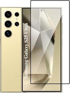 سكرين بروتكتور لهاتف Samsung Galaxy S25 Ultra، زجاج مقوى ممتاز HD، مقاوم للخدش، بدون فقاعات، صلابة 9H، تغطية كاملة