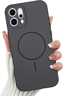 جراب لهاتف Oppo Reno 14 5G / Oppo Reno14 5G بتصميم رفيع [غير متوافق مع MagSafe] جراب سيليكون ناعم TPU مرن مضاد للخدش مع حماية كاملة للكاميرا - رمادي داكن