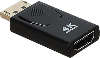 محول كابل kx 2273 من DisplayPort (DP) ذكر إلى HDMI أنثى 4K - أسود