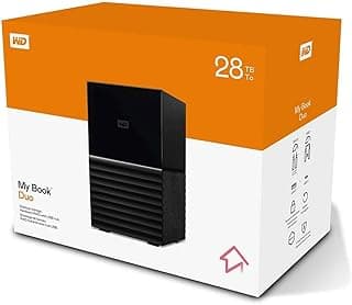 WD My Book Duo، قرص صلب خارجي لسطح المكتب، سعة 28 تيرابايت، RAID، USB-C