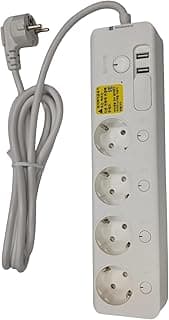 مشترك كهرباء ذكي كوري أصلي جديد غير مستخدم - MTTL-W01 إصدار 4 مخارج و2 منفذ USB مع أزرار قفل وفتح باللمس - حماية من التحميل الزائد