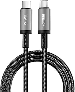 Wi-C063 NeoLink Series USB-C to USB-C Silicone Cable, 60W Fast Charging, Power Delivery, Soft Touch Durable Design, 1 Meter – Black