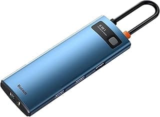 Metal Gleam Series 6-in-1 Multifunctional Type-C HUB Docking Station Blue（Type-C to HDMI*1+USB3.0 * 3+PD*1+RJ45*1)
