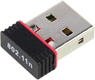 محول ميني USB لاسلكي بسرعة 150 ميجا لشبكة واي فاي وبطاقة الشبكة المحلية للكمبيوتر والشبكات