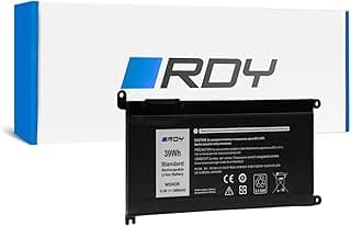 بطارية RDY موديل WDX0R WDXOR 3CRH3 T2JX4 Y3F7Y لجهاز ديل Inspiron 13 5368 5378 5379 7368 7375 7378 14 3480 5482 15 5565 5567 5568 57 568 57 57 0 5577 8 5579 7560 7570 17 3780 3785 3793 5765 5767 5770 39Wh