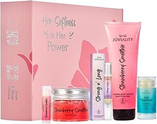 مجموعة Skin Love - فراولة سموذي - لوشن جسم + بلسم قدم + زيت أظافر وبشرة + مرطب شفاه + مقشر شفاه
