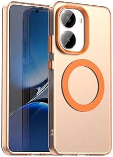 جراب موبايل مغناطيسي كاندي متوافق معPOCO X7 PRO، أنيق مع دعم الشحن اللاسلكي | مضاد للخدش والصدمات - برتقالي