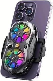مبرد هاتف Next store K32 Turbo ثنائي أشباه الموصلات مروحة جيمنج بـ 4 سرعات مع شاشة رقمية ومنفذ حامل للبث المباشر RGB لهواتف ايفون 15 14 13 Pro Max وسامسونج Galaxy S24 S23 Ultra واندرويد