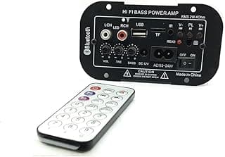 Hi-Fi Digital Large Audio System Subwoofer, 220V 12V 24V with Bluetooth 4.2USB Amplifier with Remote Control