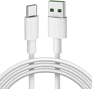 كابل بيانات وشحن سريع للموبايل نوع سي الى USB ايه مجموعة من قطعتين بلون ابيض لدنيو Ls541 هاتف ذكي محول الشحن