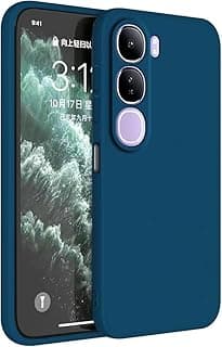 جراب موبايل متوافق مع Vivo Y21d / Y31 5G / Y31e 5G (6.72 بوصة) جراب حماية مصنوع من سيليكون TPU - أزرق ياقوتي