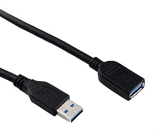 KX 2377 Male USB 3.0 to Female USB 3.0 Extension Cable, 1 Meter- Black