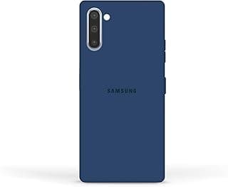 جراب خلفي صلب من السيليكون لهاتف سامسونج Galaxy Note 10، حماية كاملة للحواف، خامة TPU متوافقة مع سامسونج Galaxy Note 10 مقاس 6.3 بوصة (أزرق داكن)