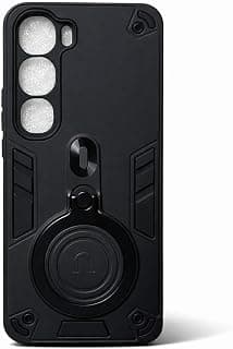 Protective Phone shell Compatible with Tecno Camon 40 4G Case Shockproof Magnetic Kickstand Hard Cover Shockproof Dustproof Drop Proof Military Grade Protective Cover (Black)