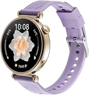 حزام سيليكون رسمي 18mm متوافق مع هواوي Watch GT 6 41mm/GT 5 Pro 42 mm/GT5 41mm/GT4 41 mm/Watch 5 42mm، لجميع الساعات التي تستخدم حزام بعرض 18mm