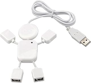 موزع ومحول ميني 4 منافذ USB 2.0 عالي السرعة من كيندكس، KX 3009 - أبيض