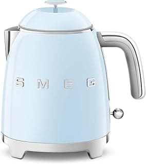 50's Retro Style 3 Cup Electric Kettle with Double Wall Anti Slip Base and Water Level Indicator (Pastel Blue)