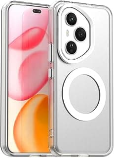 جراب مغناطيسي fascination متوافق مع Honor 400 pro، جراب سيليكون TPU هجين مقاوم للصدمات (أبيض)