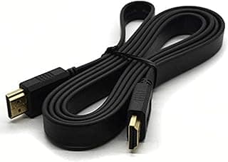 كابل HDMI مسطح عالي السرعة 3 متر – يدعم Full HD و 4K – نقل صوت وصورة بجودة عالية – أسود