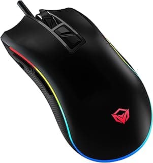ماوس تتبع والعاب هيرا G3330 باضاءة RGB ‏ (8000 نقطة لكل بوصة) من ميشن - للاب توب والكمبيوتر - لون اسود
