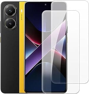 عبوة من 2 اسكرينة زجاج مقوى لهاتف شاومي Poco X7 Pro 5G، فيلم حماية فائق الوضوح HD لهاتف شاومي Redmi Turbo 4 5G (6.67 بوصة)