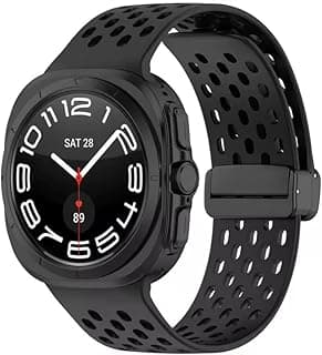 سوار مغناطيسي من السيليكون لساعة سامسونج Galaxy Watch 7/8 Ultra مقاس 47 مم