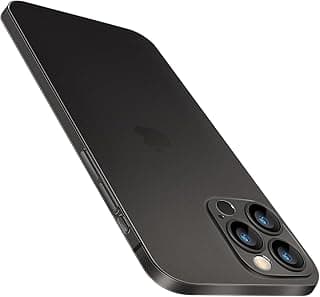 for iPhone 16 Pro Slim Case,Paper-Thin Transparent Finish Skin Back Case [Non Yellowing] Ultra Protective Cover with Camera Protection 6.3 Inch (Translucen Black)