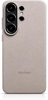جراب مغناطيسي رسمي لهاتف سامسونج Galaxy S26 Ultra مقاس 6.9 بوصة، يدعم الشحن اللاسلكي، مقاوم للصدمات، ملمس ناعم، مقاوم للخدش، حماية كاملة (بيج)