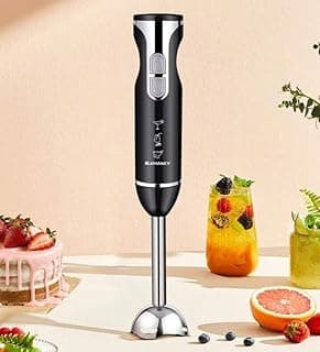 Jamakii jmk 3005 1000W Stainless Steel Hand Blender Sharp and Powerful Blades Food Prep 2 Speed