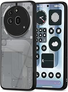 جراب لهاتف Nothing Phone 3a Pro غطاء خلفي مدرع هجين مقاوم للصدمات وأنيق متوافق مع Nothing Phone 3a Pro 5G (أسود)