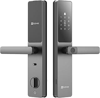 EZVIZ Smart Lock DL05, 7-in-1 Keyless Entry Door Lock, with Fingerprint Access – Secure Keyless Entry, Multiple Unlock Options, Instant Alerts, Weather-Resistant, Child Safety Privacy Control 6068