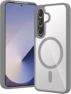 جراب مغناطيسي لسامسونج Galaxy A37، جراب شفاف [لا يتغير لونه] [حماية عسكرية من الصدمات] جراب نحيف شفاف لسامسونج A37 (رمادي، سامسونج Galaxy A37 5G)