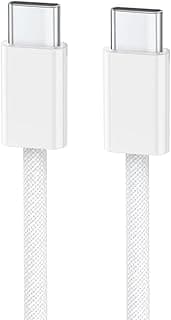 iPhone 15 Charger Cable 60W, USB C to USB C Fast Charging Cable Braided 2M for iPhone 15, 15 Plus, 15 Pro, 15 Pro Max, iPad, MacBook Air, MacBook Pro, Type C Cable