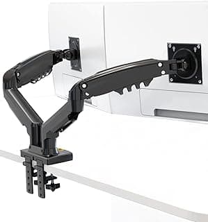 حامل شاشة مكتبي بذراع مزدوج من كابريجو لشاشات LED/LCD/شاشة مقاس 18 إلى 30 بوصة، حامل شاشة عالمي قابل للدوران بحركة كاملة مع تعديلات دوارة وإمالة (M510 - F160)