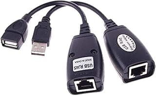 محول تمديد كابل شبكة RJ45 من نوع USB CAT5/CAT5E/6 بطول 150 قدم [C806]