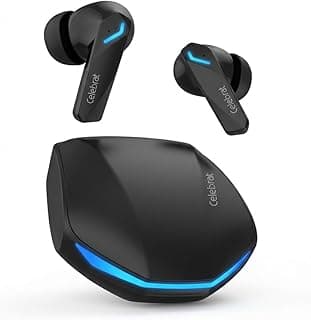 سماعات أذن لاسلكية للألعاب - بلوتوث 5.3 وضع مزدوج موسيقى وألعاب - صوت HiFi - زمن انتقال منخفض ميكروفون مدمج بطارية طويلة - موديل W26 (اسود)