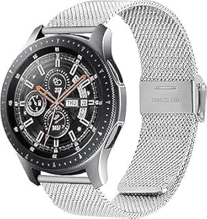 سوار ساعة ذكية 22 من Nopatia متوافق مع Samsung Gear S3 Frontie - حزام متوافق مع Huawei Watch GT 6 Pro / GT 5 46mm و Garmin Fenix 8 - سوار معصم بديل عالمي