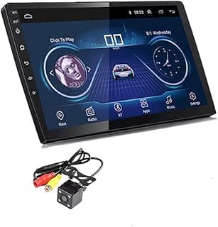 2 Din HD 10" Inch Quad Core Car Stereo 2.5D Large LCD Screen MP5 Navigation Android Auto Stereo Interconnect Mobile Phone WIFI GPS Reverse Image with Rear View Camera